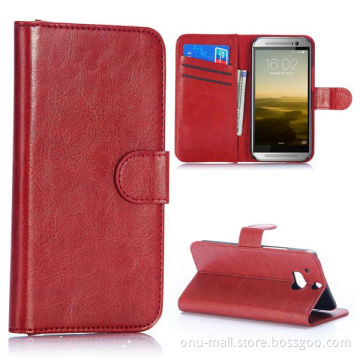 Crazy Horse Texture Wallet Pattern with Card Slots Flip Leather Case for HTC One M8